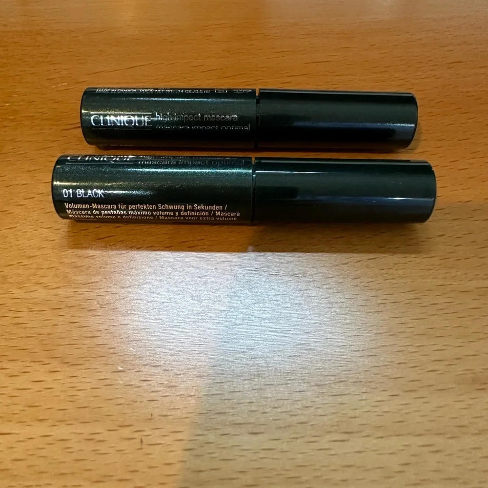Two Clinique Trail Size of High Impact Mascara in Black(0.14 oz.) 3.5ml in New